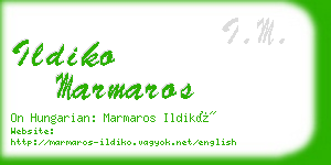 ildiko marmaros business card